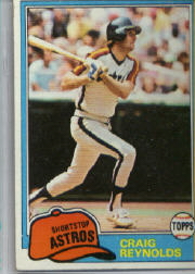 1981 Topps Baseball Cards      617     Craig Reynolds